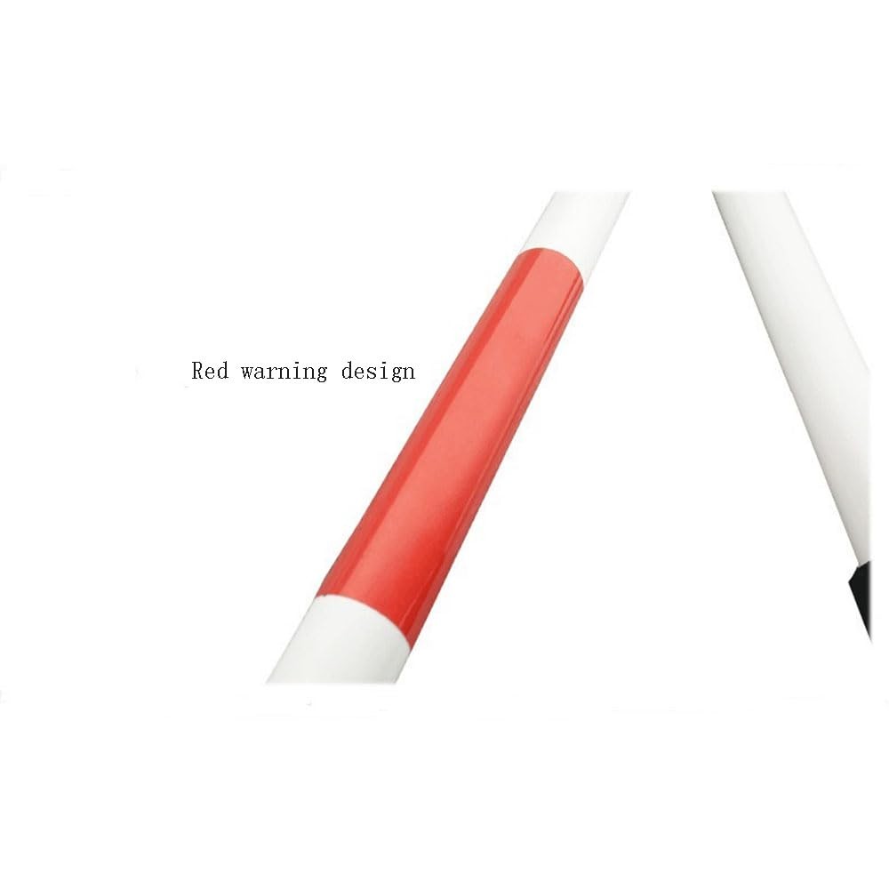 Folding Aluminum Blind Cane Reflective Red 4 Sections Walking Stick
