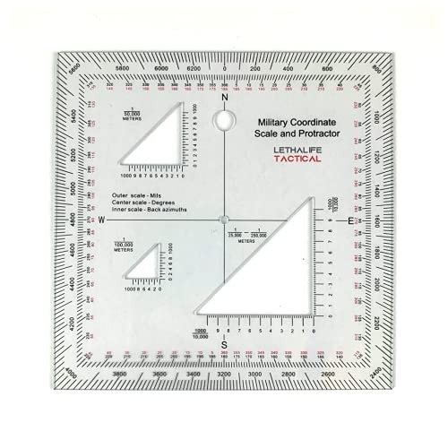 Navigation Kit - Lensatic Compass, Protractor, Pace Counter & Map Markers Set