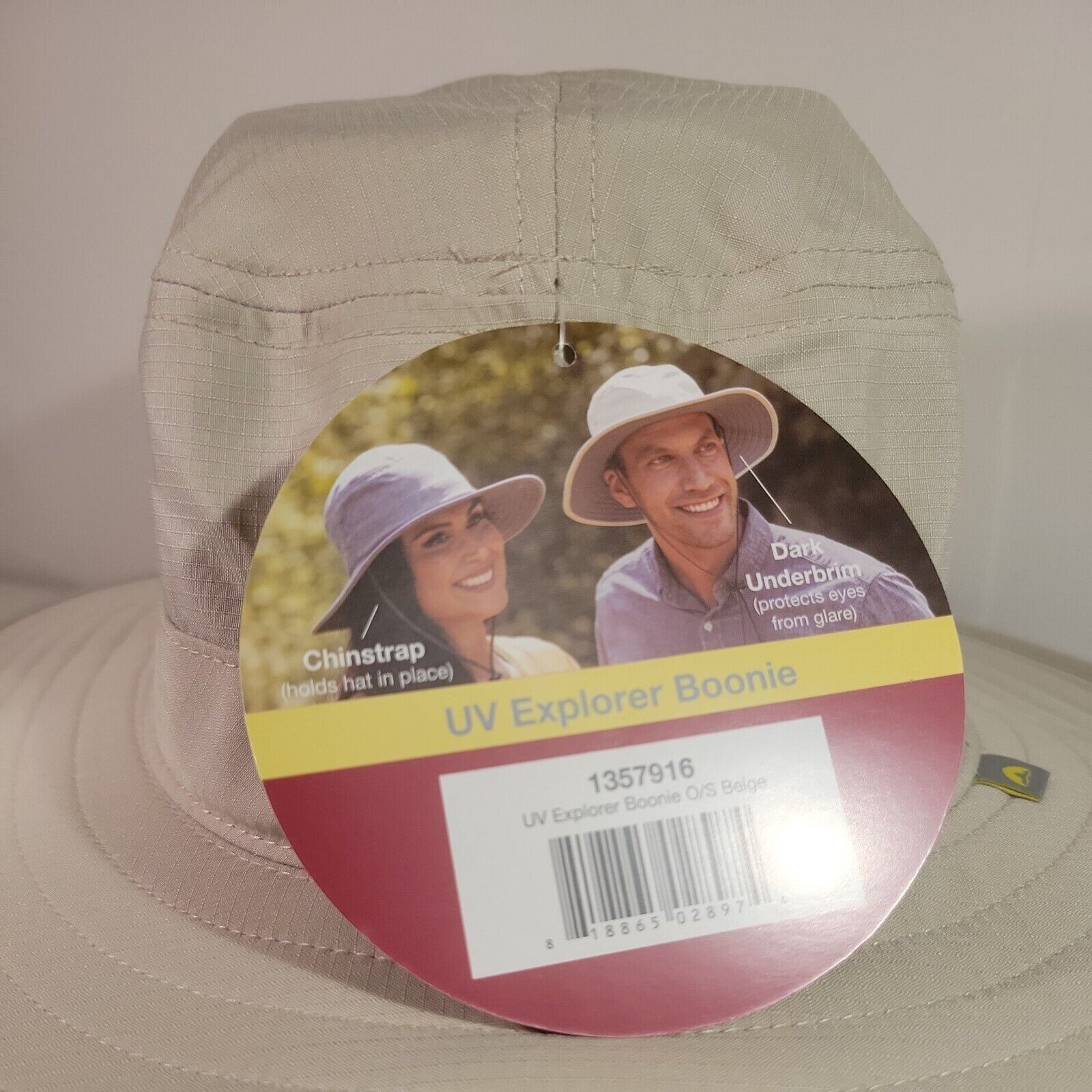 Solar Escape UV Explorer Boonie Adjustable hat UPF 50 One Size NEW -- KHAKI