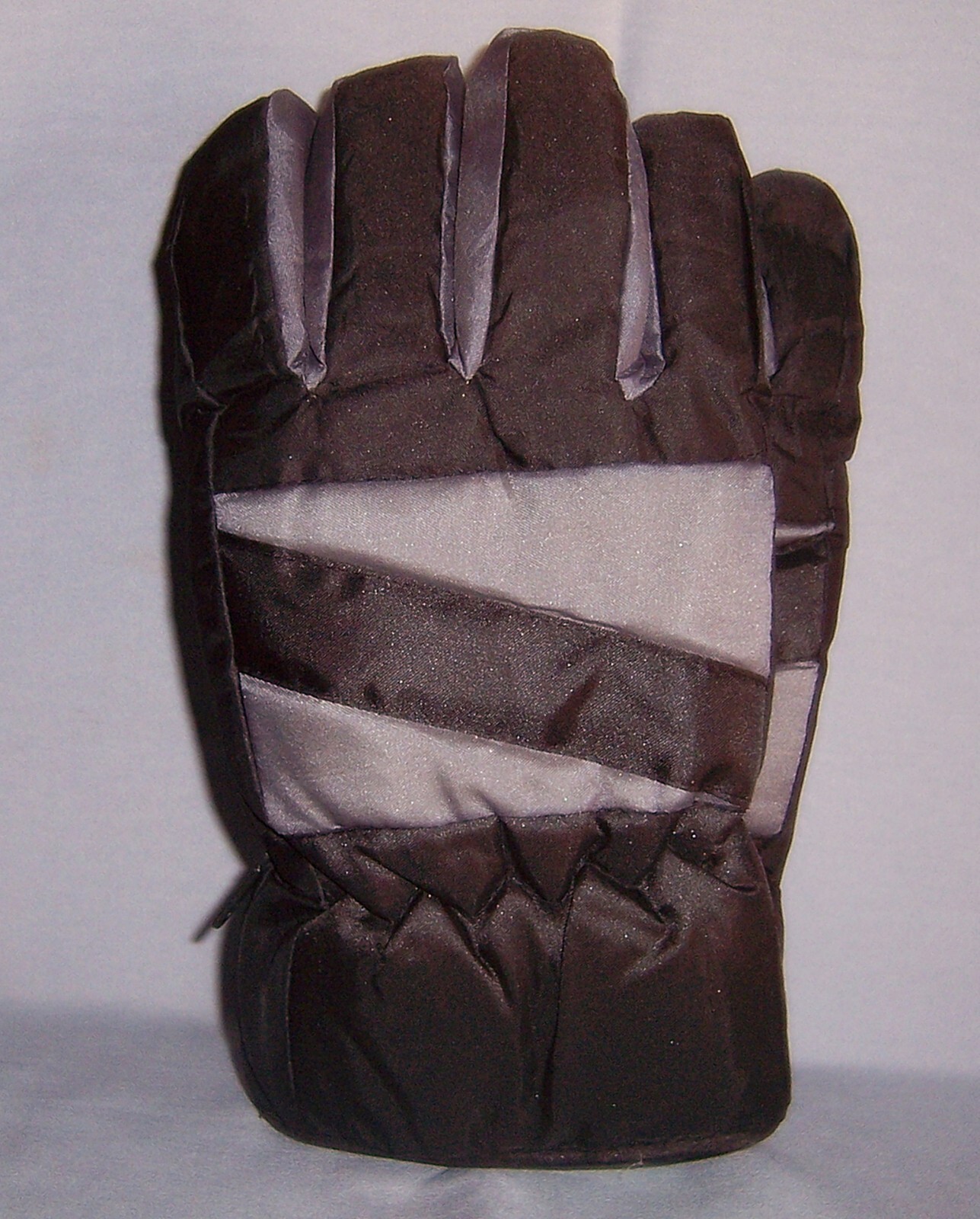 New Pair BlkGry Adult Winter Gloves Camping Work Snow Hiking Sledding Skiing wso