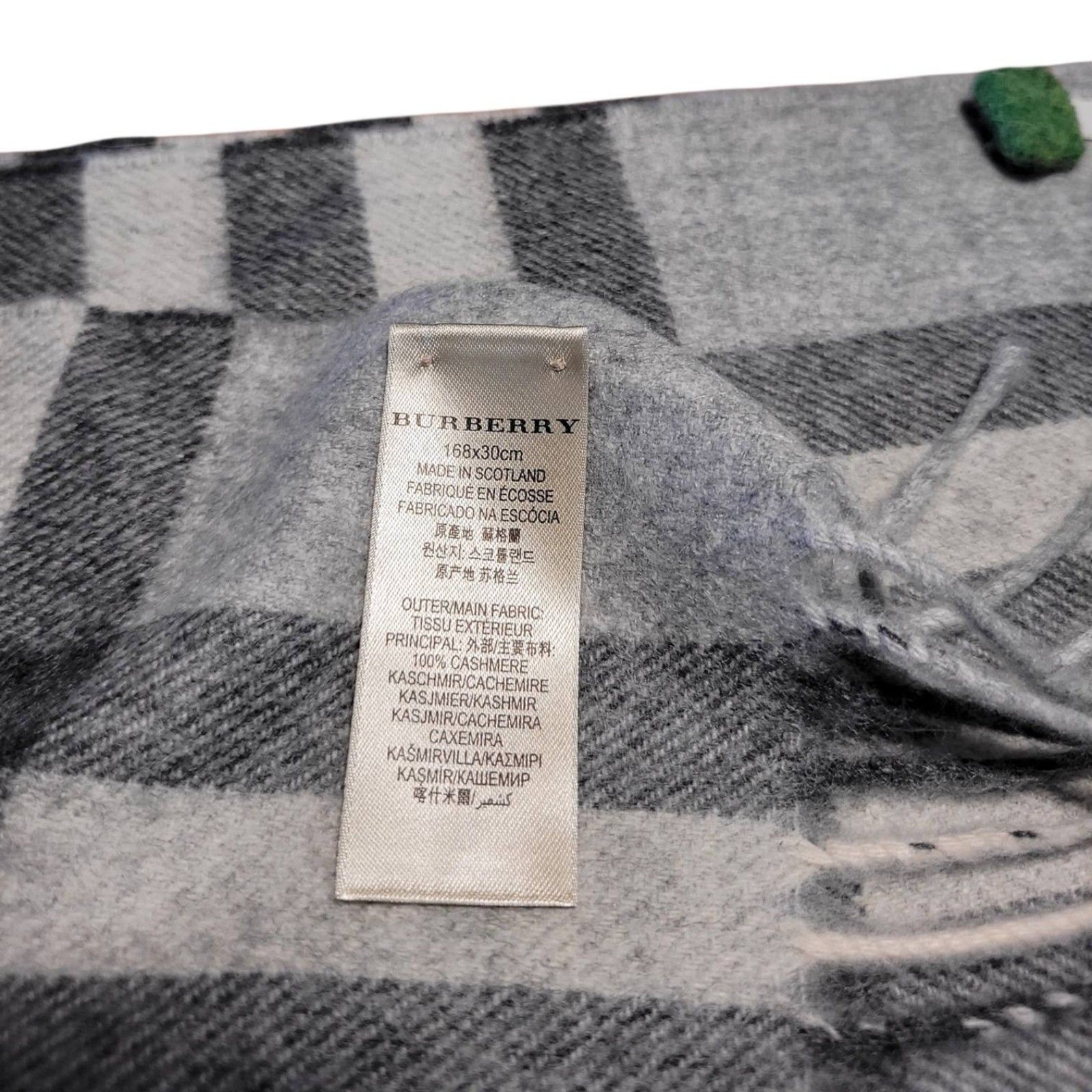 Burberry Giant Check Cashmere Scarf