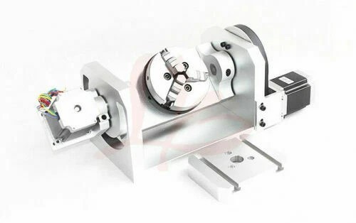 CNC Machine Rotary Table 4th Axis Rotation 5th Axis A+C w/ 3 Jaw 100mm Chuck