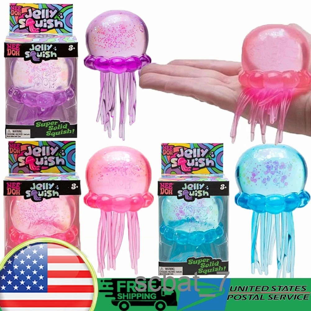 NeeDoh Jellyfish Jelly Squish Stress Toy Fidget Sensory Squeeze Squishy Toy Gift