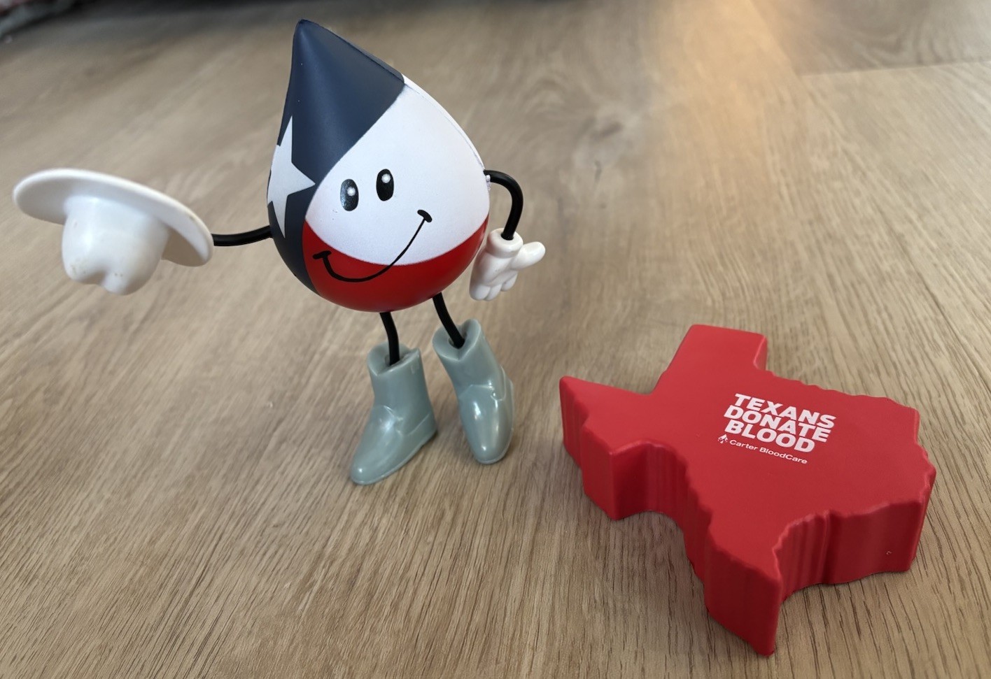 Carter Blood Care Texas Stress Ball Squishy Lot Of 2 Cowboy State Promo EX 5” 4”