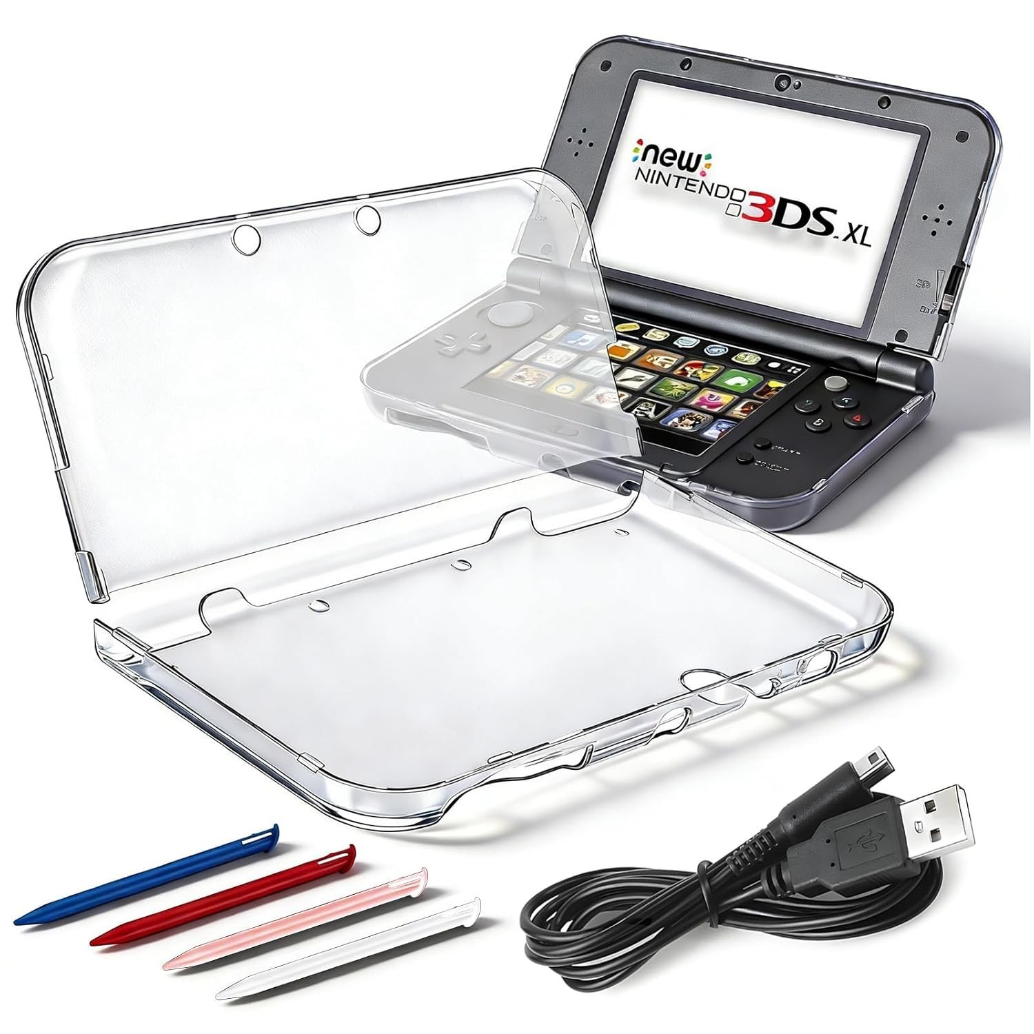 New 3DS XL Clear Case,Crystal Transparent Hard Shell for New 2015 Nintendo 3DS X