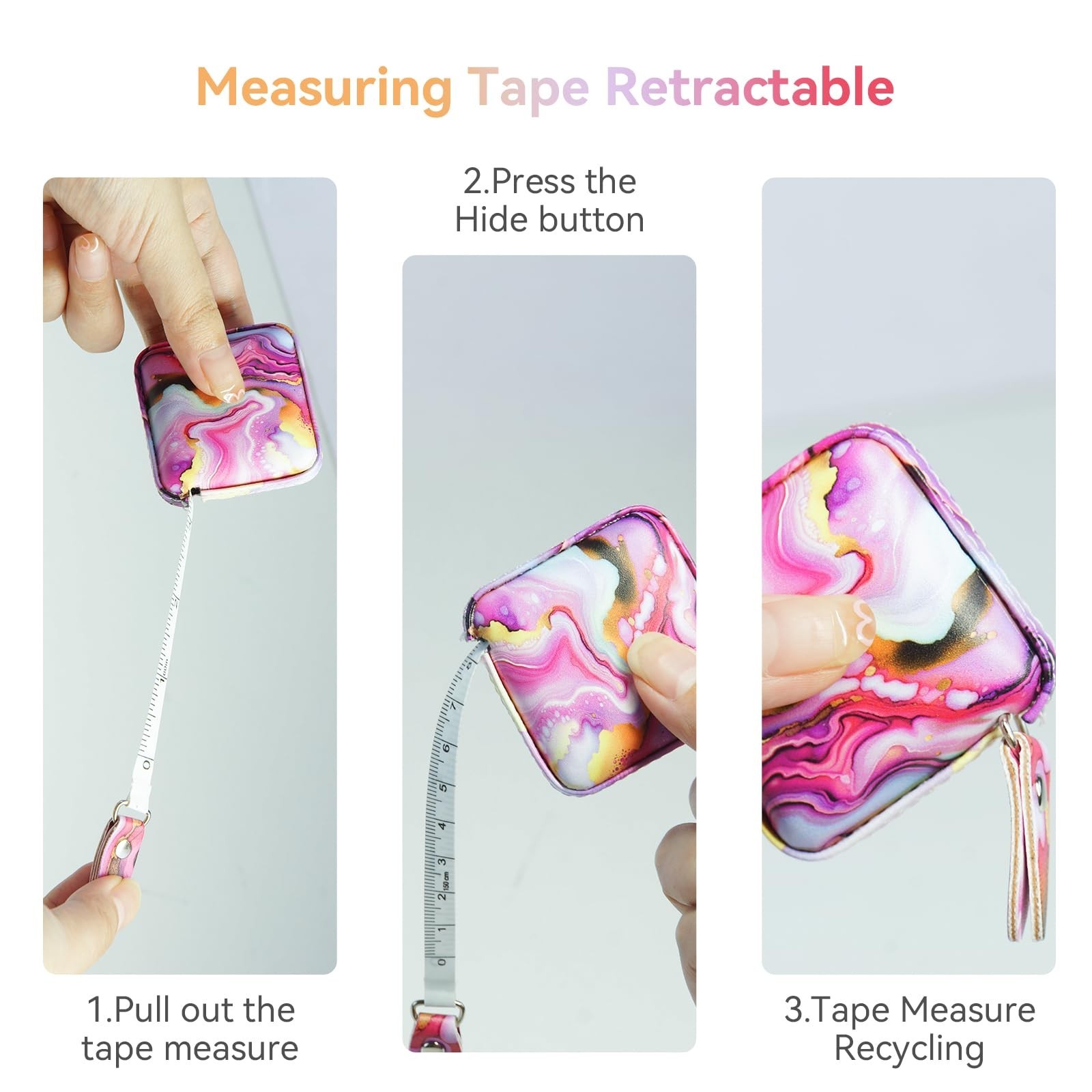 Mini Tape Measure Retractable Soft Tape Measure for Sewing, Cloth, Fabric & M...