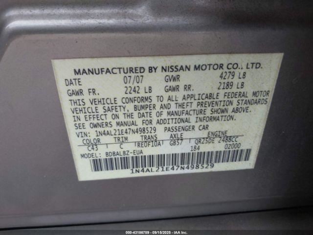ALTIMA 2007 Glove Box 4833859