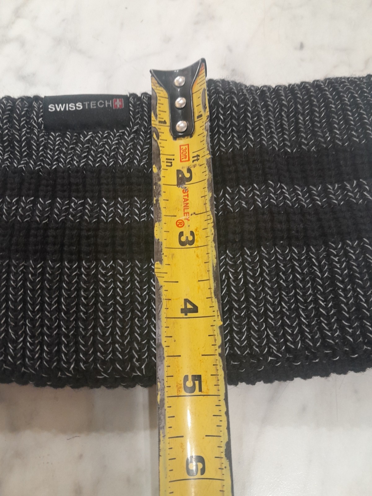 Swiss Tech Black With White Headband/Ear Warmer Nice Preowned Condition