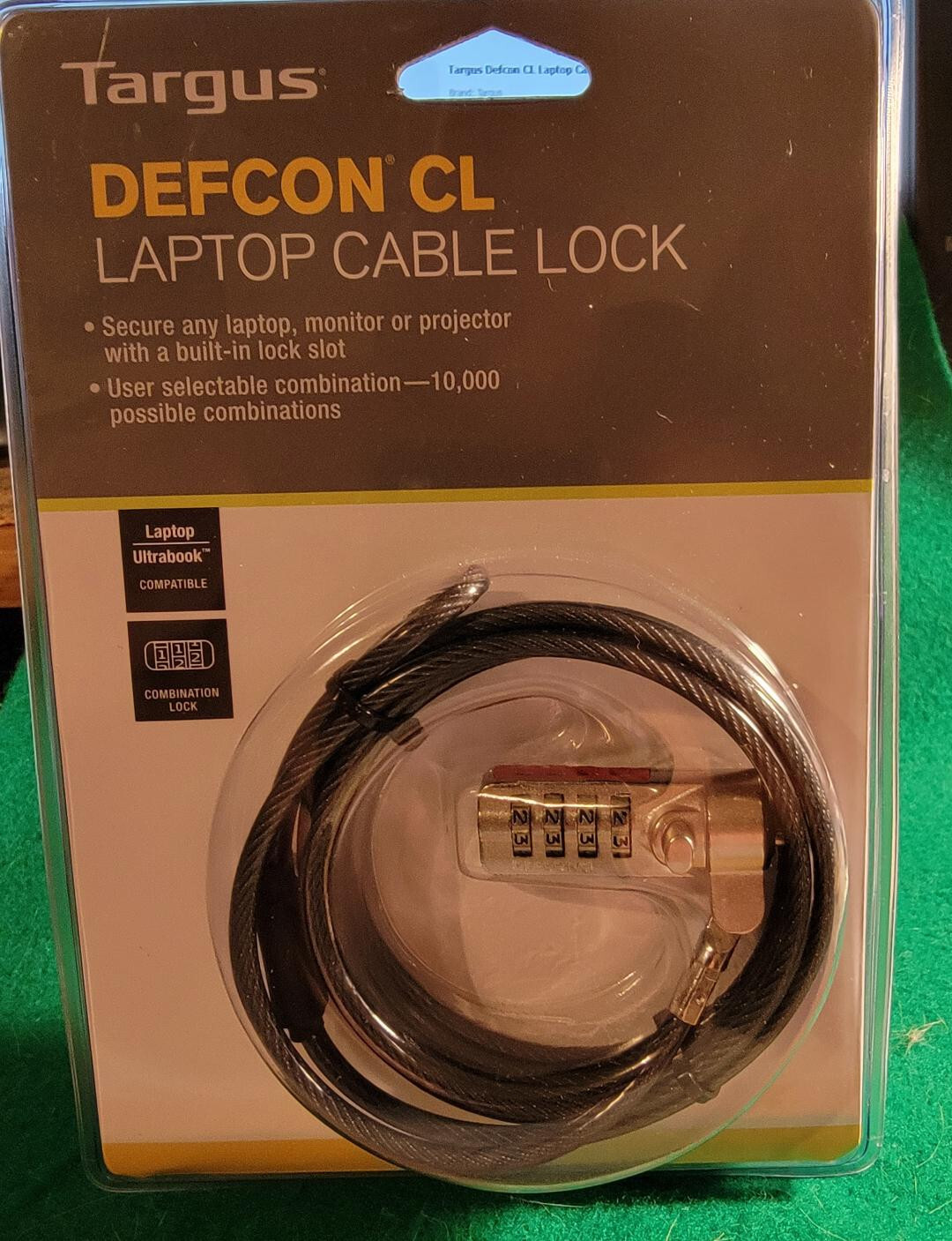 Targus Defcon CL Laptop Cable Lock **BRAND NEW SEALED"