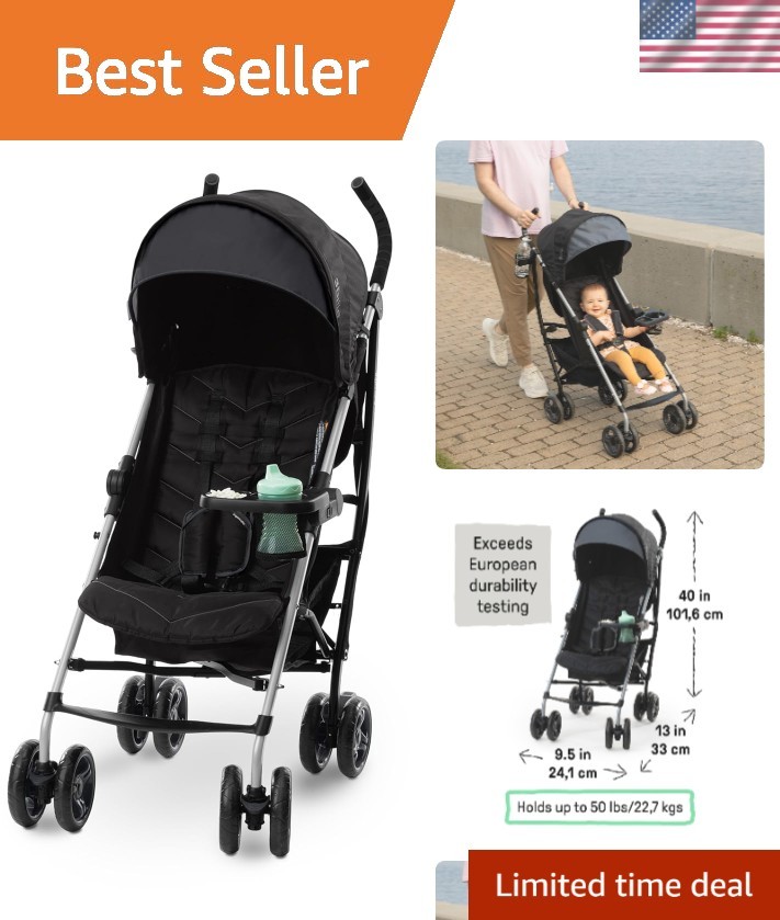 Compact 3Dlite Stroller with Snack Tray - Ideal for Children 6  & Up
