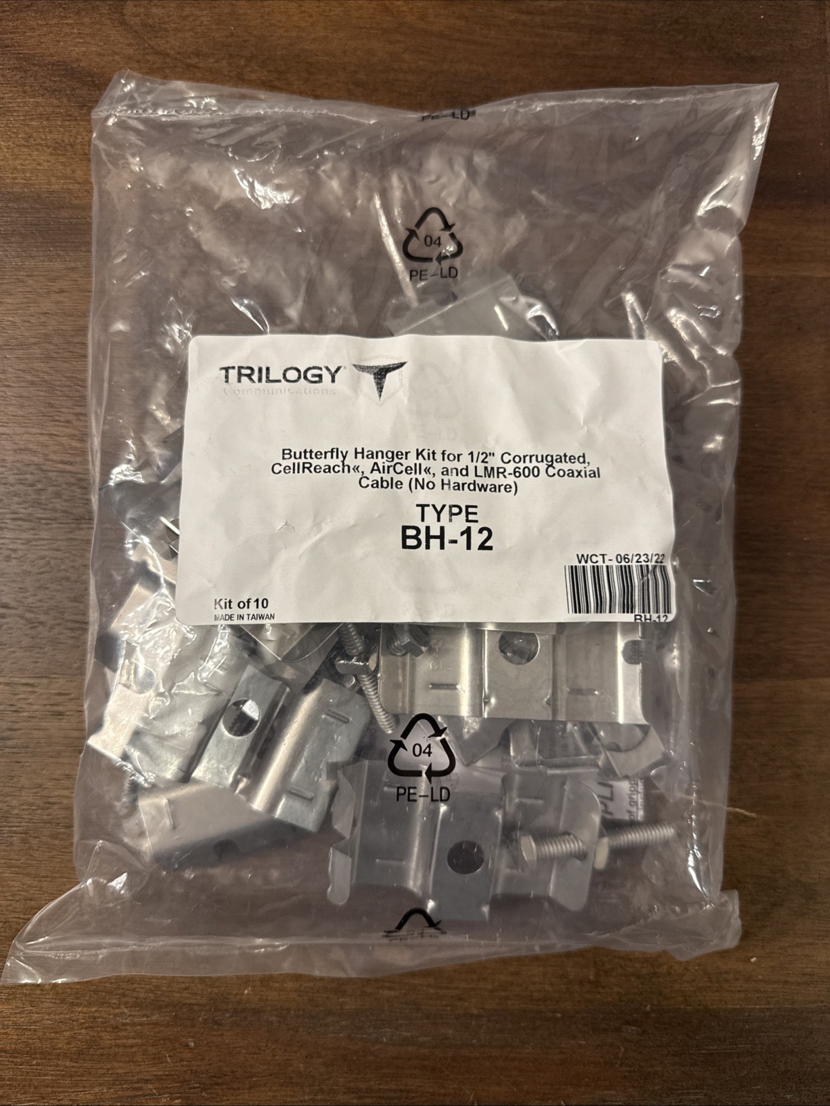 Butterfly Hangers for 1/2" Corrugated Coaxial Cable BH-12 SST, Set of 10 Trilogy