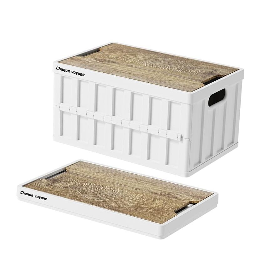 7.93-13.21 gallon large capacity camping folding box 16.5x11x8.6 White stripes