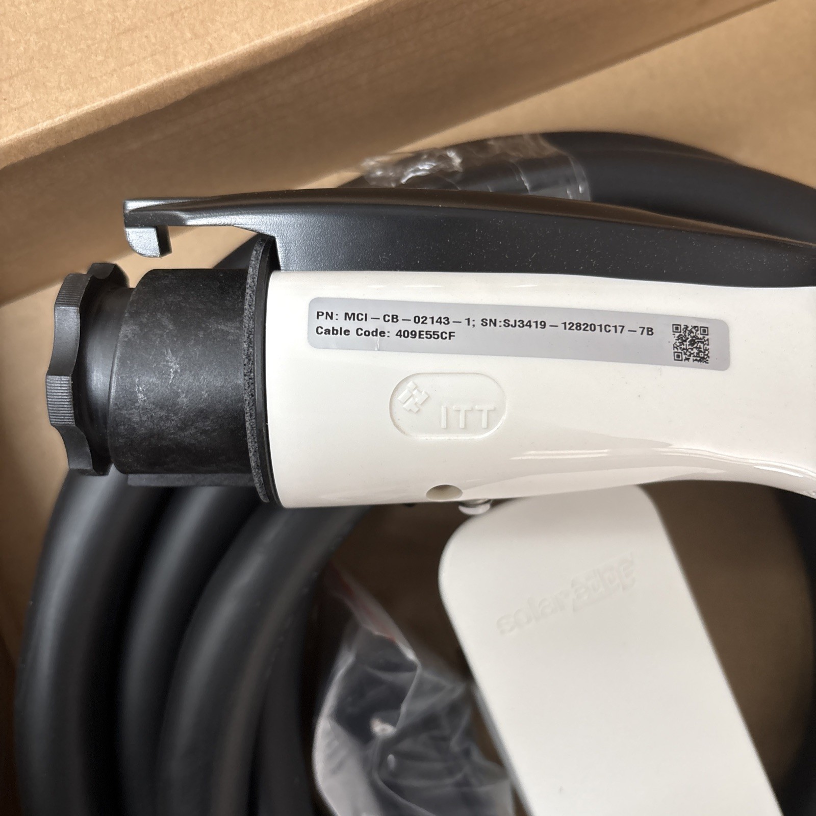 SolarEdge SE-EV-KIT-25J40-1 40A 25ft Replacement Level 2 EV Charging Cable