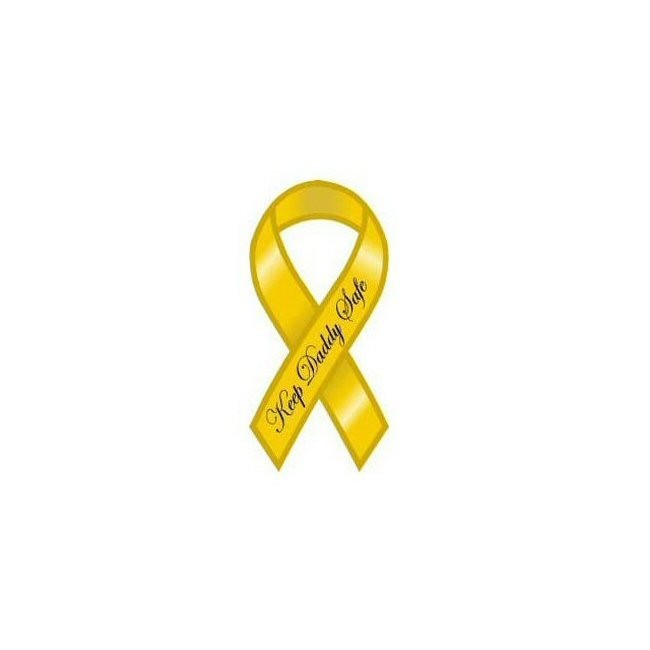 "Keep Daddy Safe" Magnetic Yellow Ribbon