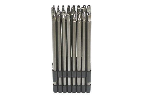 32PC Extra Long 6" Security Bit Tamperproof Set Hex Torx Star Pozi Tri-Wing