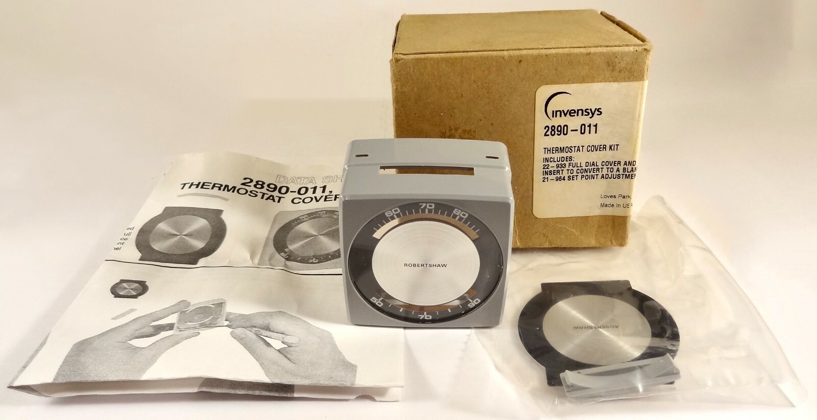 Invensys 2890-011 Thermostat Cover Kit, New In Box
