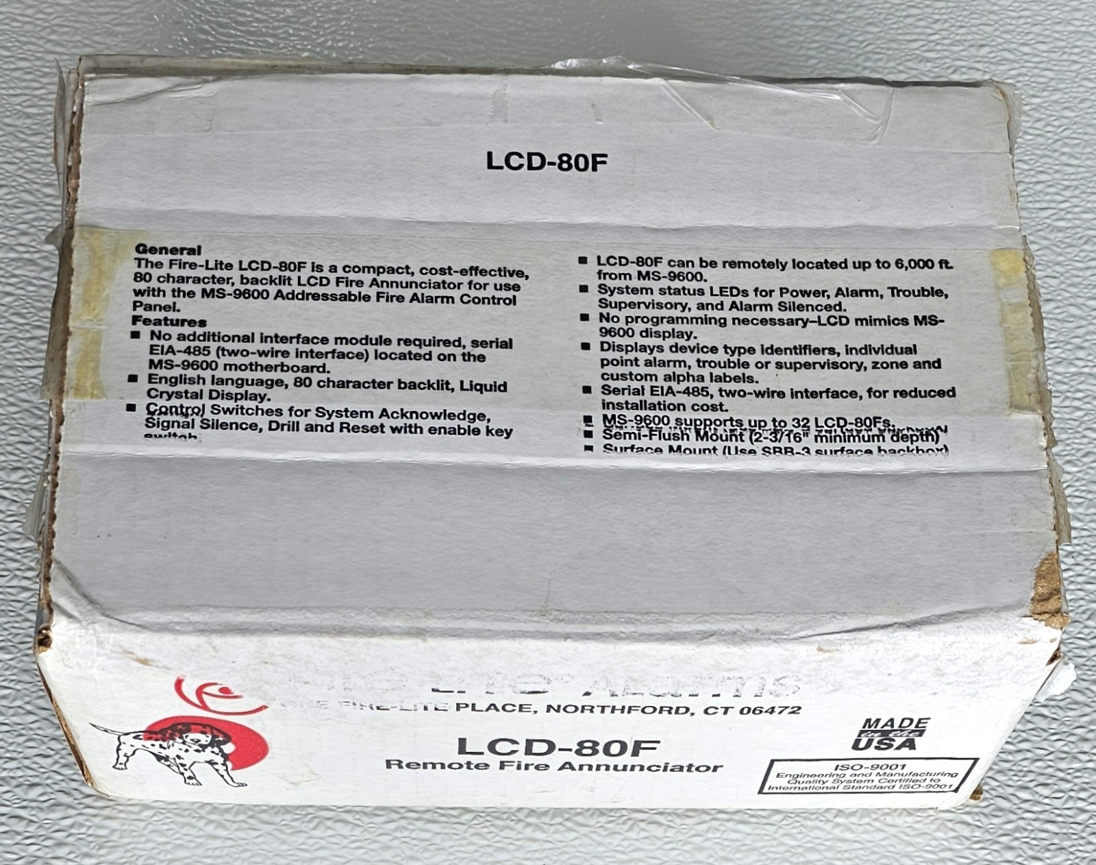 Fire-Lite LCD-80F fire alarm annunciator