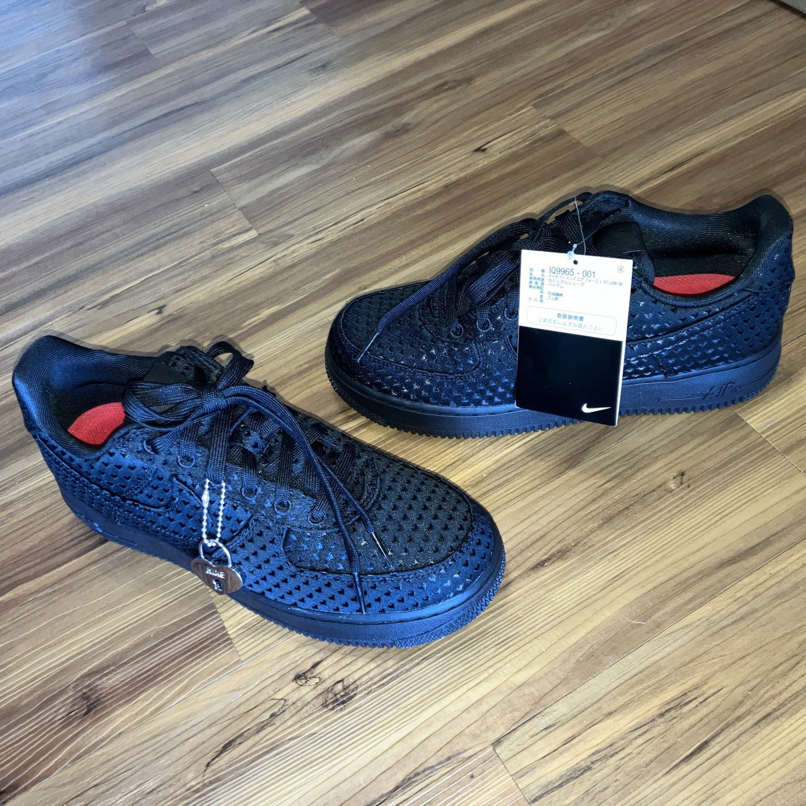 NEW* Women Nike Air Force 1 Retro "Valentine’s Day" BLACK  (IQ9965-001) 👍