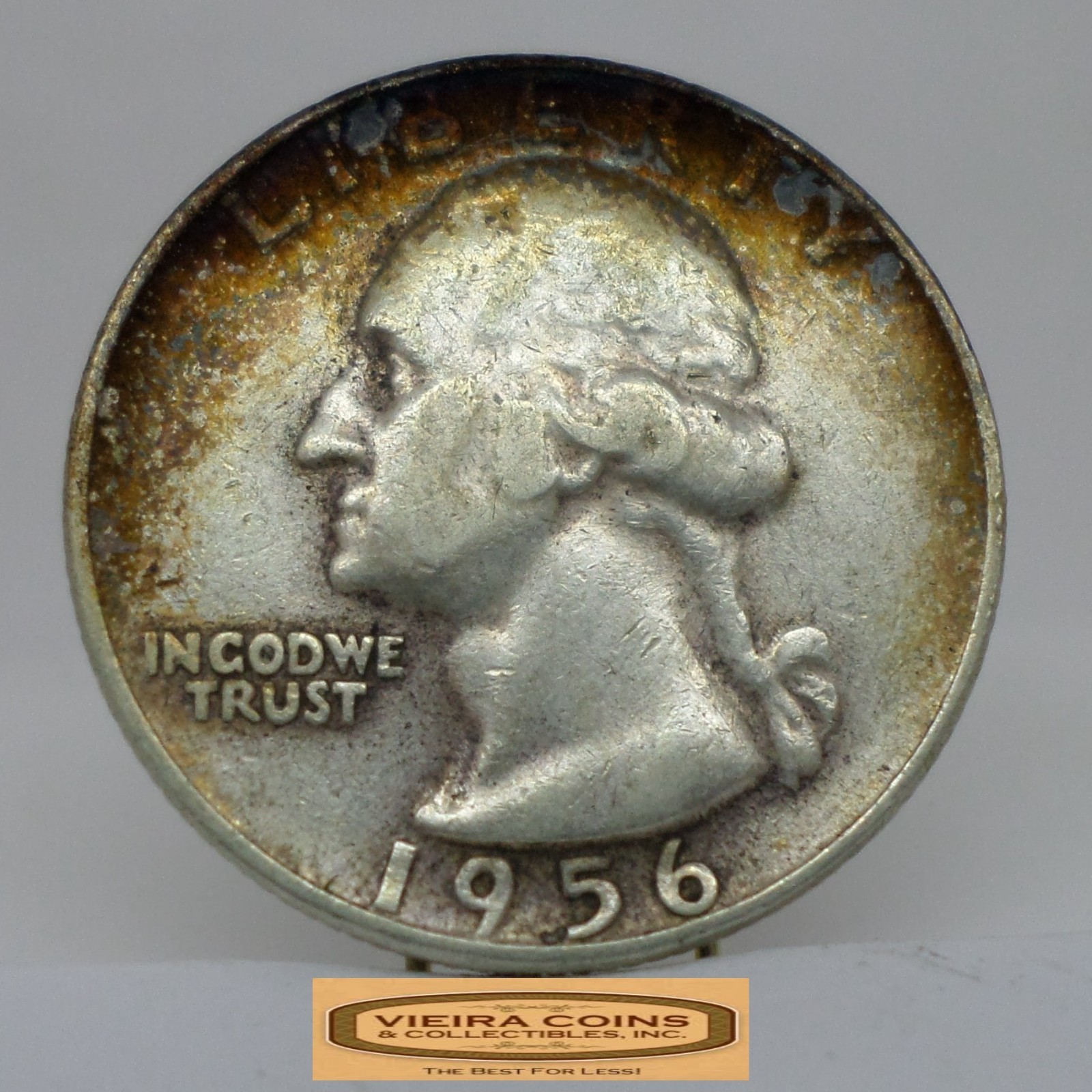 1956 Washington Silver Quarter, Toned - #C55917NQ