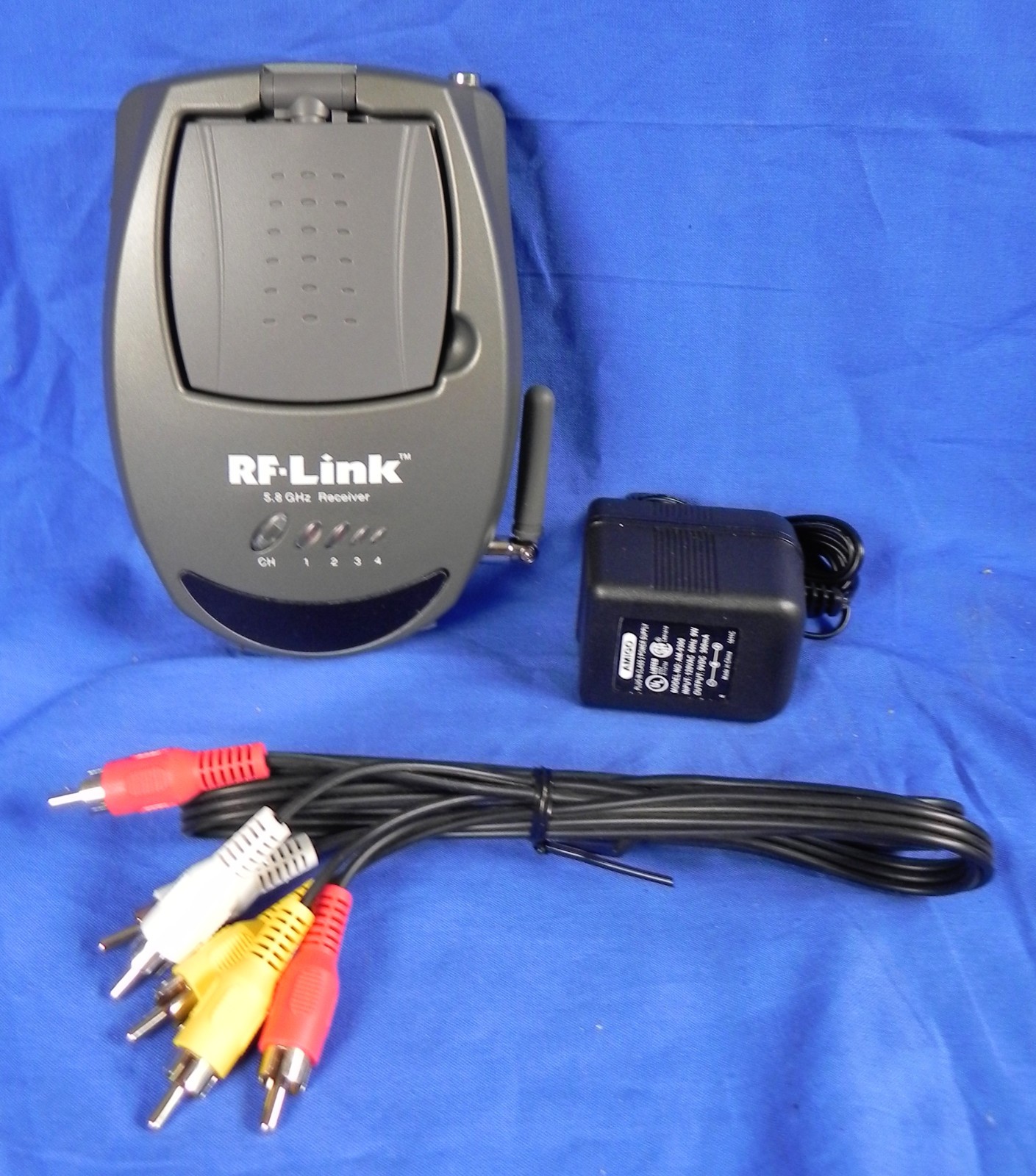 RF-Link AVS-5813 Wireless Receiver + Audio Visual Cable, AC Adapter, New NIB