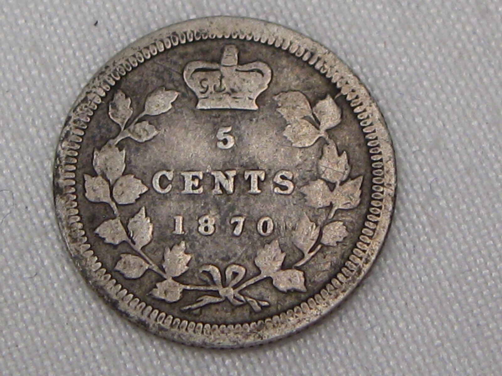 1870 Silver 5¢ Five Cent CANADA. #11