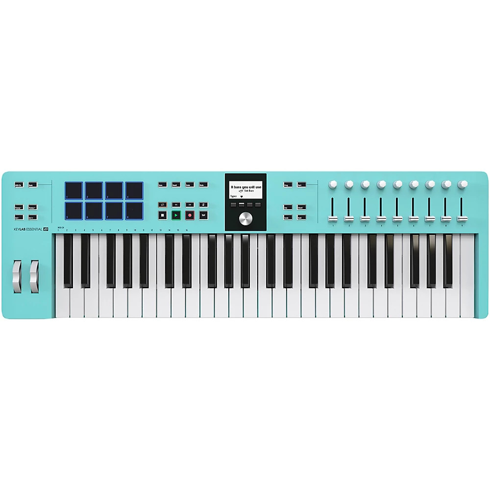 Arturia KeyLab Essential 49 mk3 MIDI Keyboard Controller - Aquamarine