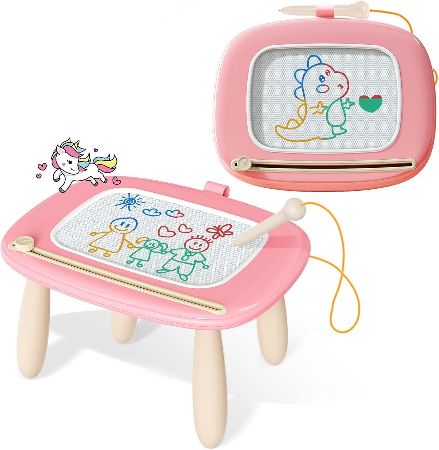 Magnetic Drawing Board, Toddler Girl Toys for 1-2 Year Old, Doodle Board Pad ...