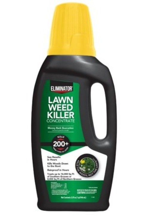 Eliminator Lawn Weed Killer Concentrate Kills 200+ Weeds Rainproof Formula 32oz