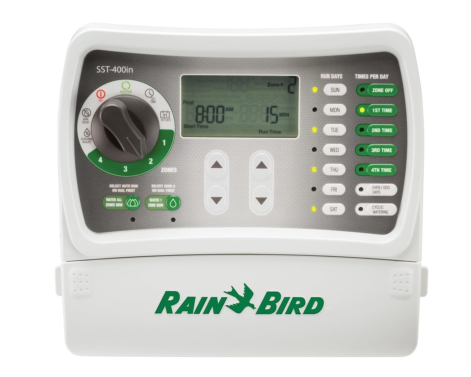 Simple-to-Set Indoor Sprinkler/Irrigation System Timer/Controller, 4-Zone/Sta...