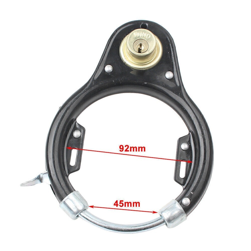 Safe Vintage Bicycle Bike Lock Pad Lock Wheel Anti-theft Set Iron Security w/key