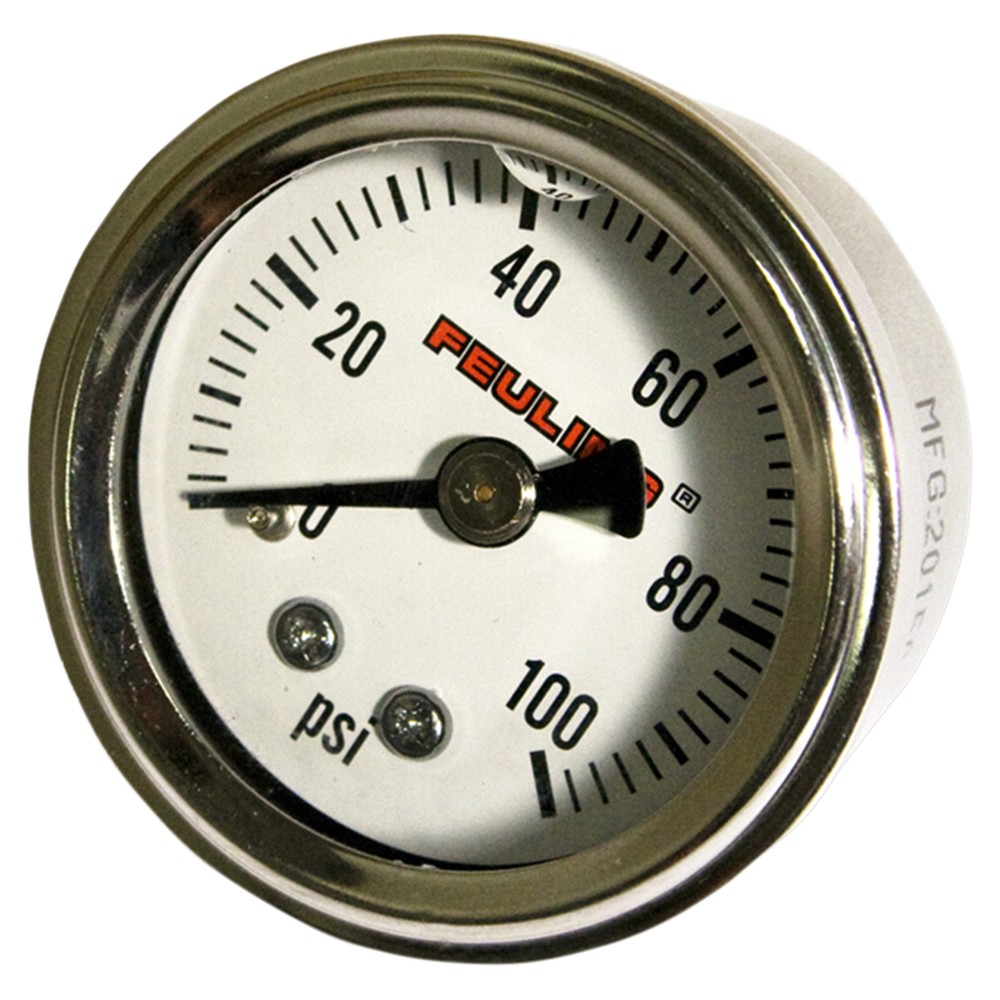 Fueling 9042 Oil Pressure Gauges White Face Back Port
