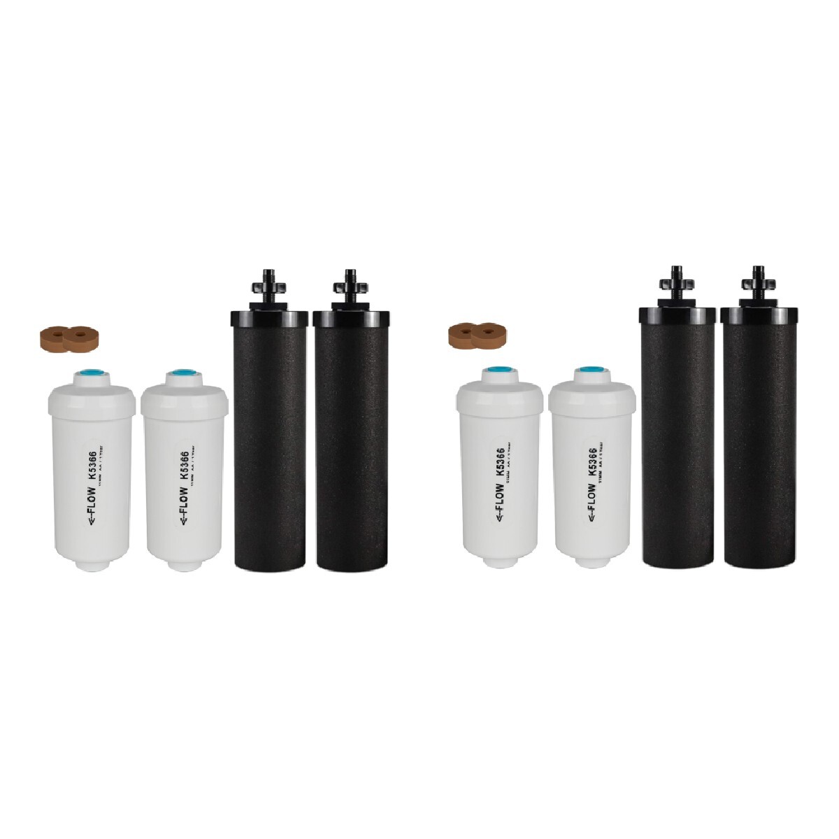 8 pcs Water Filter Replacement for Berkey BB9-2 Black Filters & PF-2 Filters
