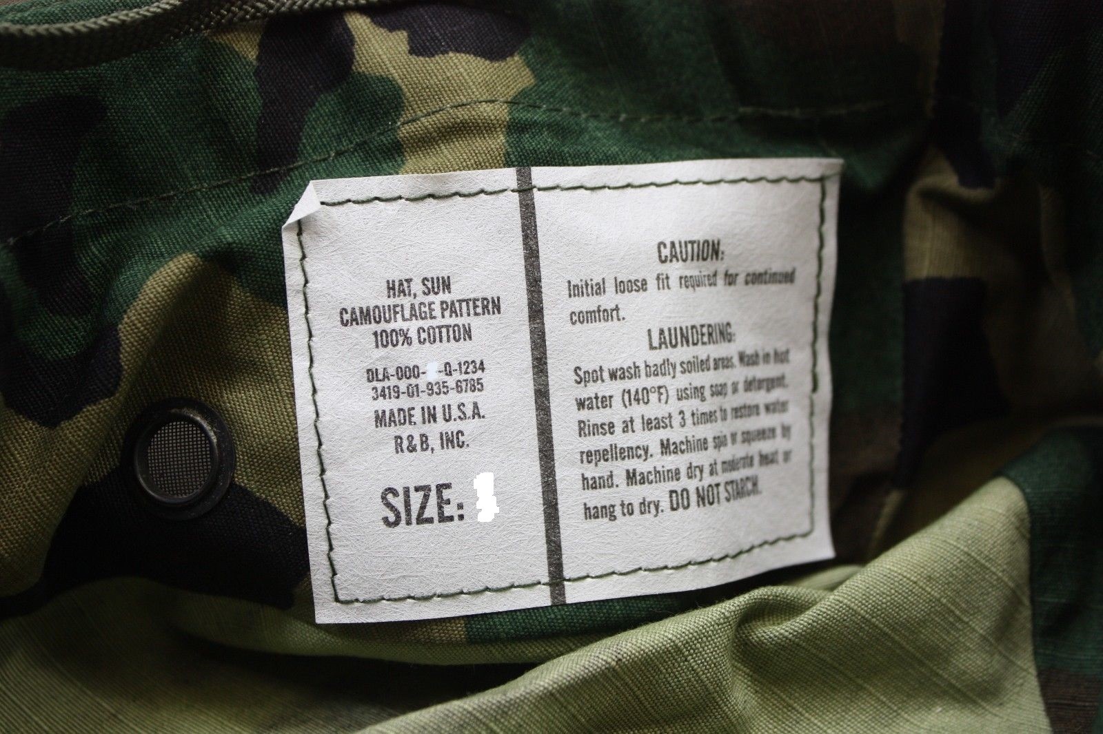 TRANSITIONAL BOONIE HAT R&B size 7 1/4
