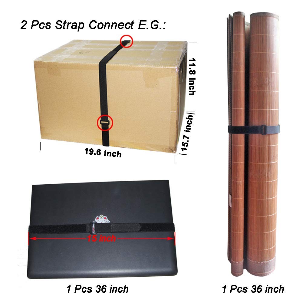 36 inch Cable Straps,12 pcs Reusable Fastening Hook and Loop Utility Cable Ti...