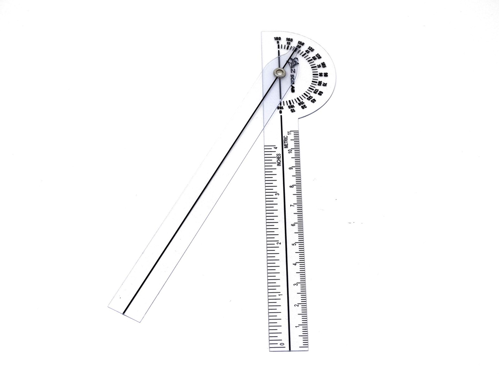 Transparent Orthopedic Angle Ruler Plastic Goniometer 360 Degree 6 Inch