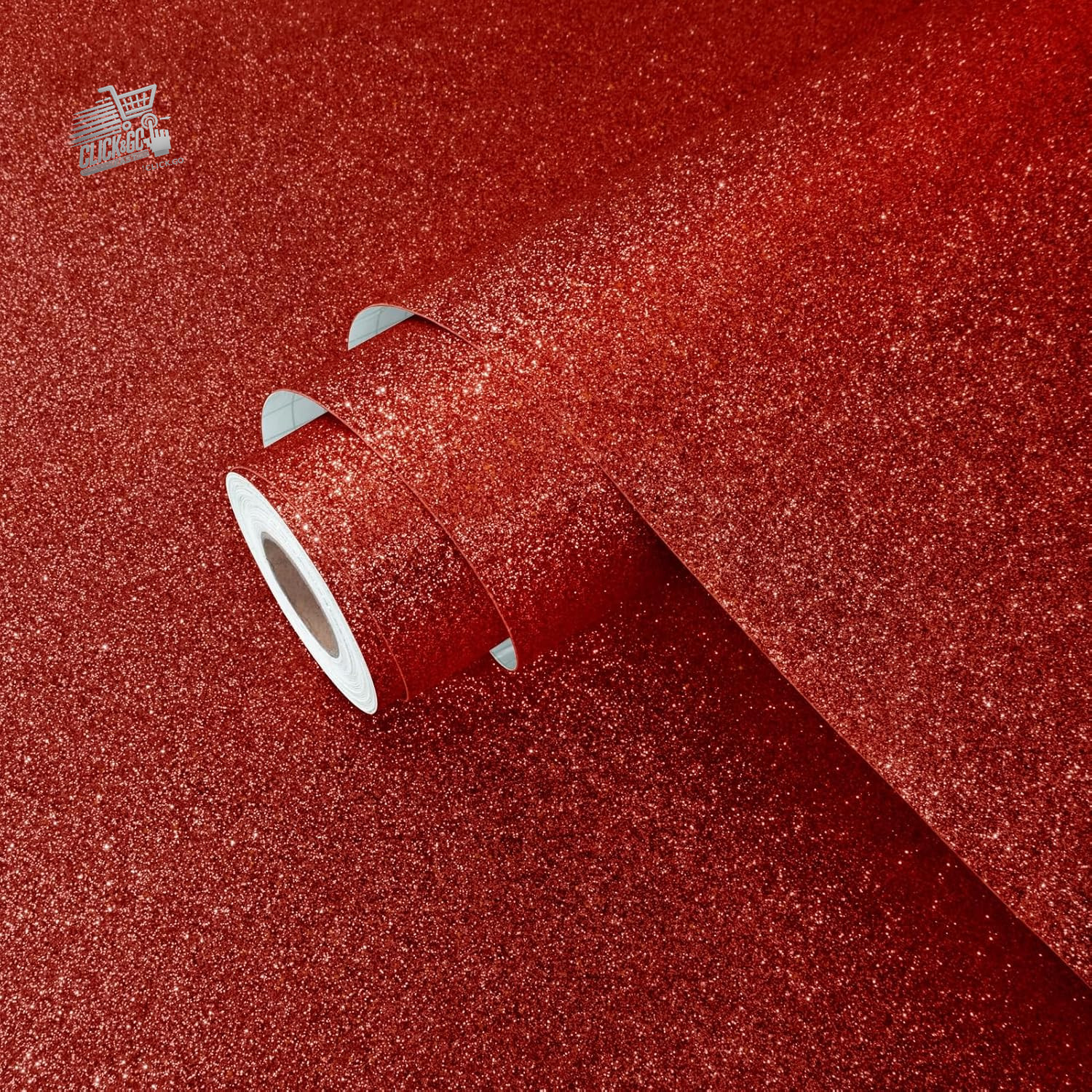 Red Glitter Bedroom Wallpaper Adhesive Film for Furniture A
