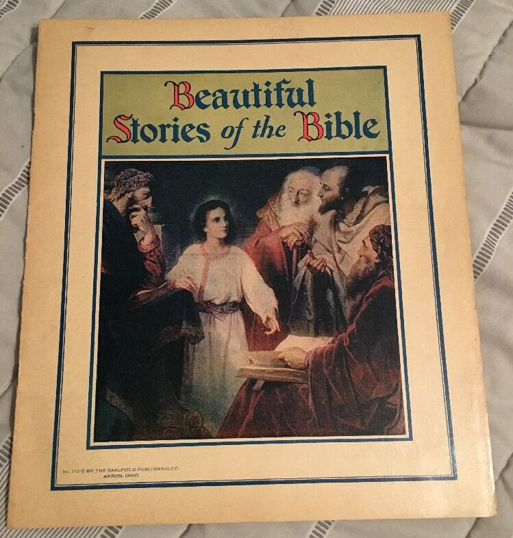 Vtg Beautiful Stories of the Bible #113 Saalfield Publishing Illus Large Print