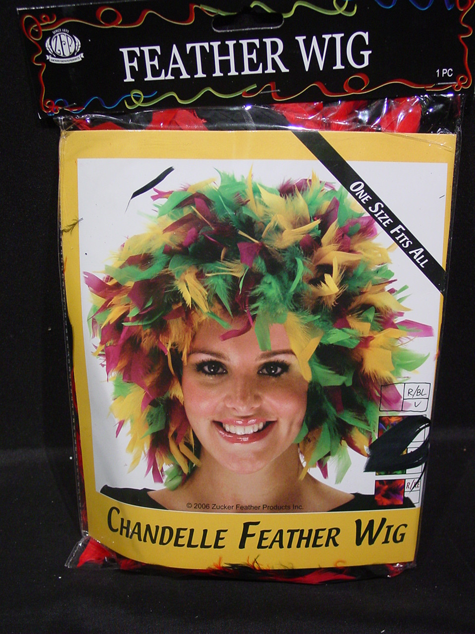 Atlanta Falcons Red Black Feather Costume Wig Team Spirit Season Ticket Holder
