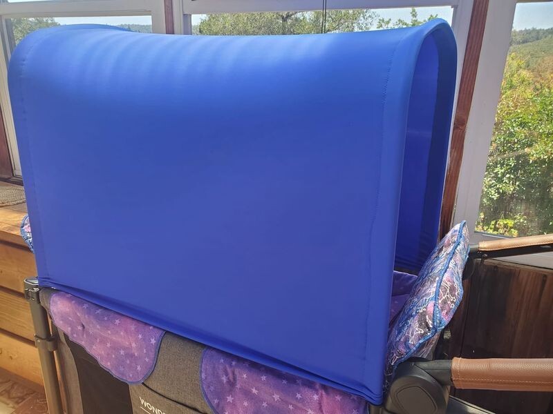 WonderFold W2 Luxe/Elite Set of Seat Covers,Mat Cover and Canopy DINOS IN SPACE