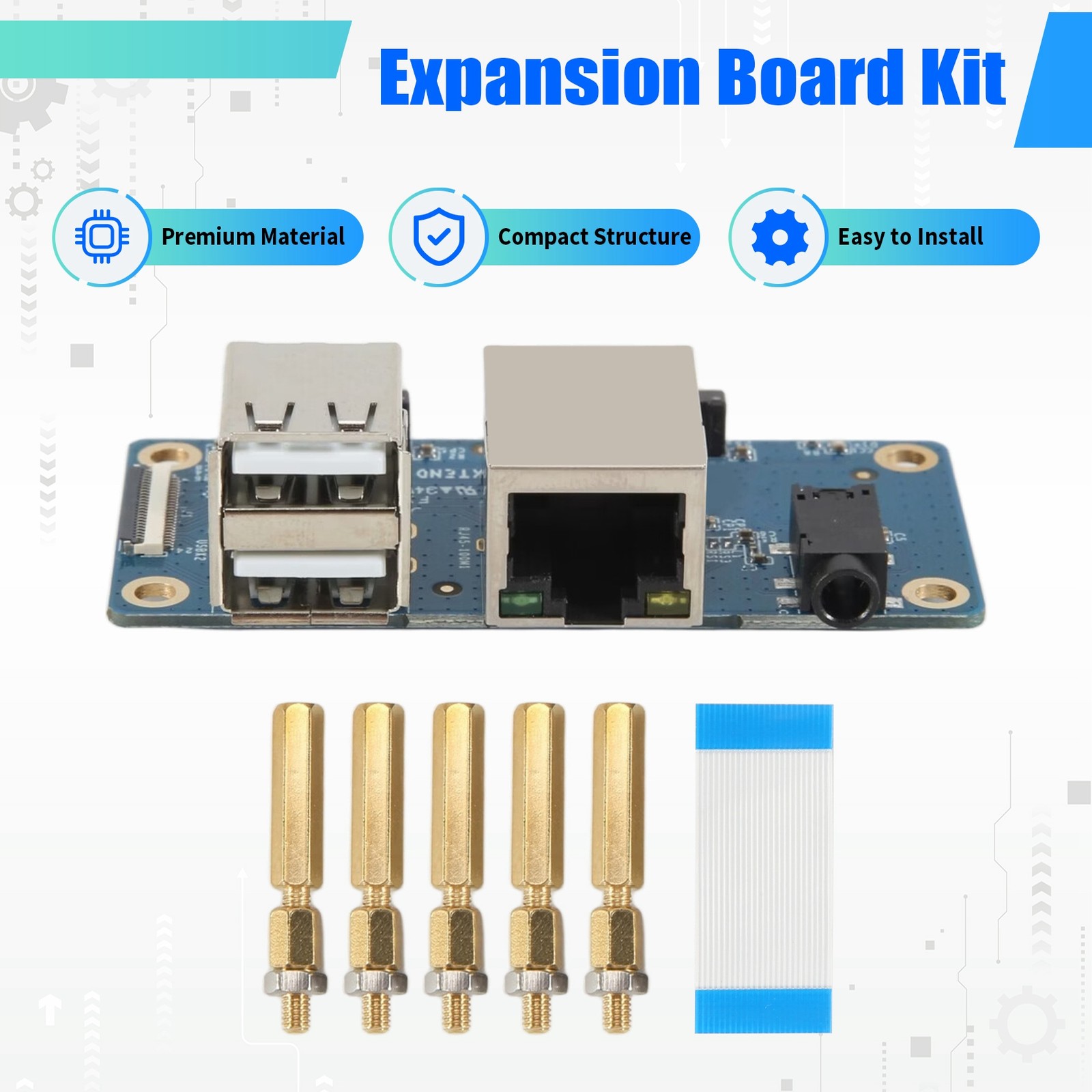 For Zero 2 W Expansion Board Interface Board 100M Port+USB 26157