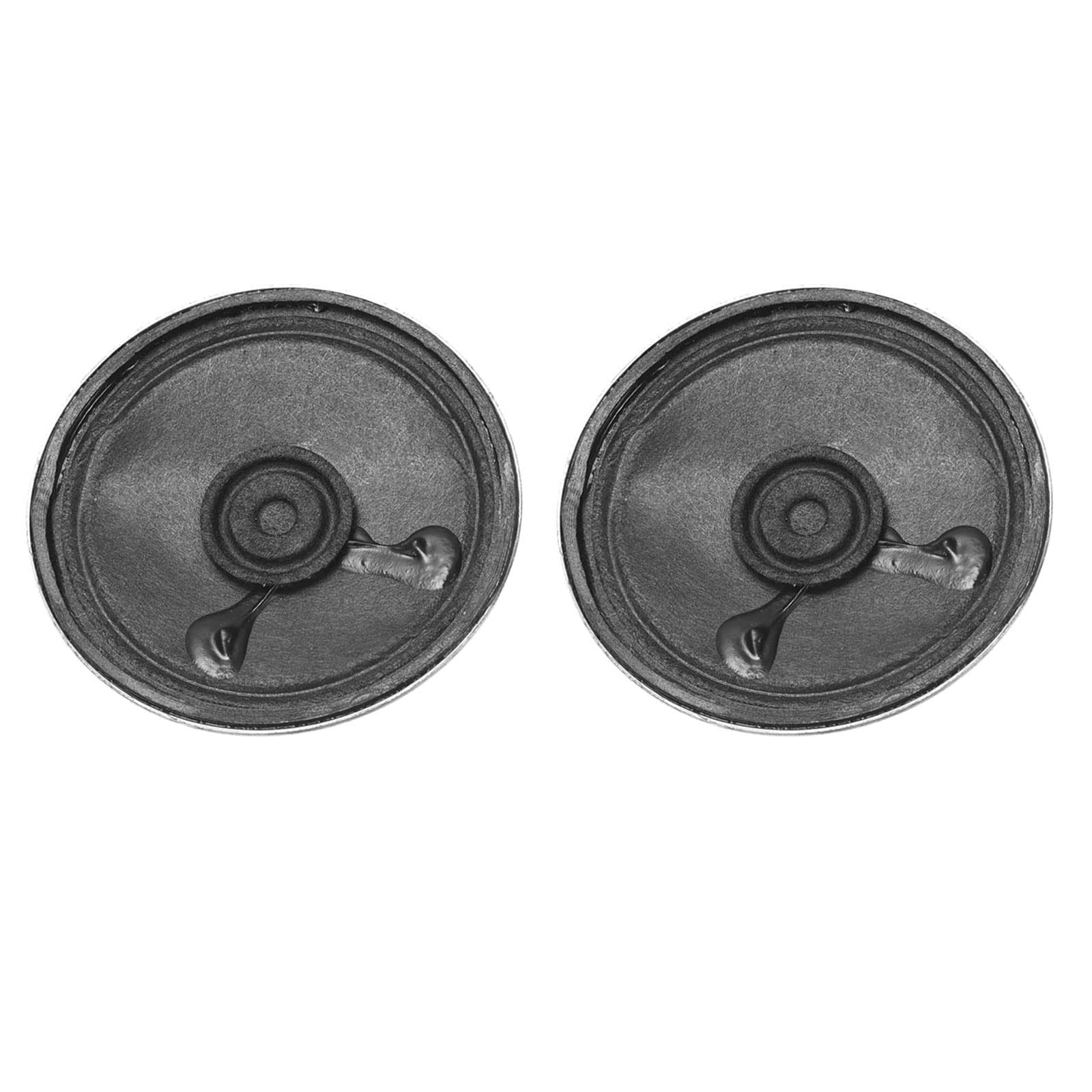 DMiotech 2 Pack 2W 8 Ohm 50mm Diameter DIY Magnetic Speaker Round Shape Black