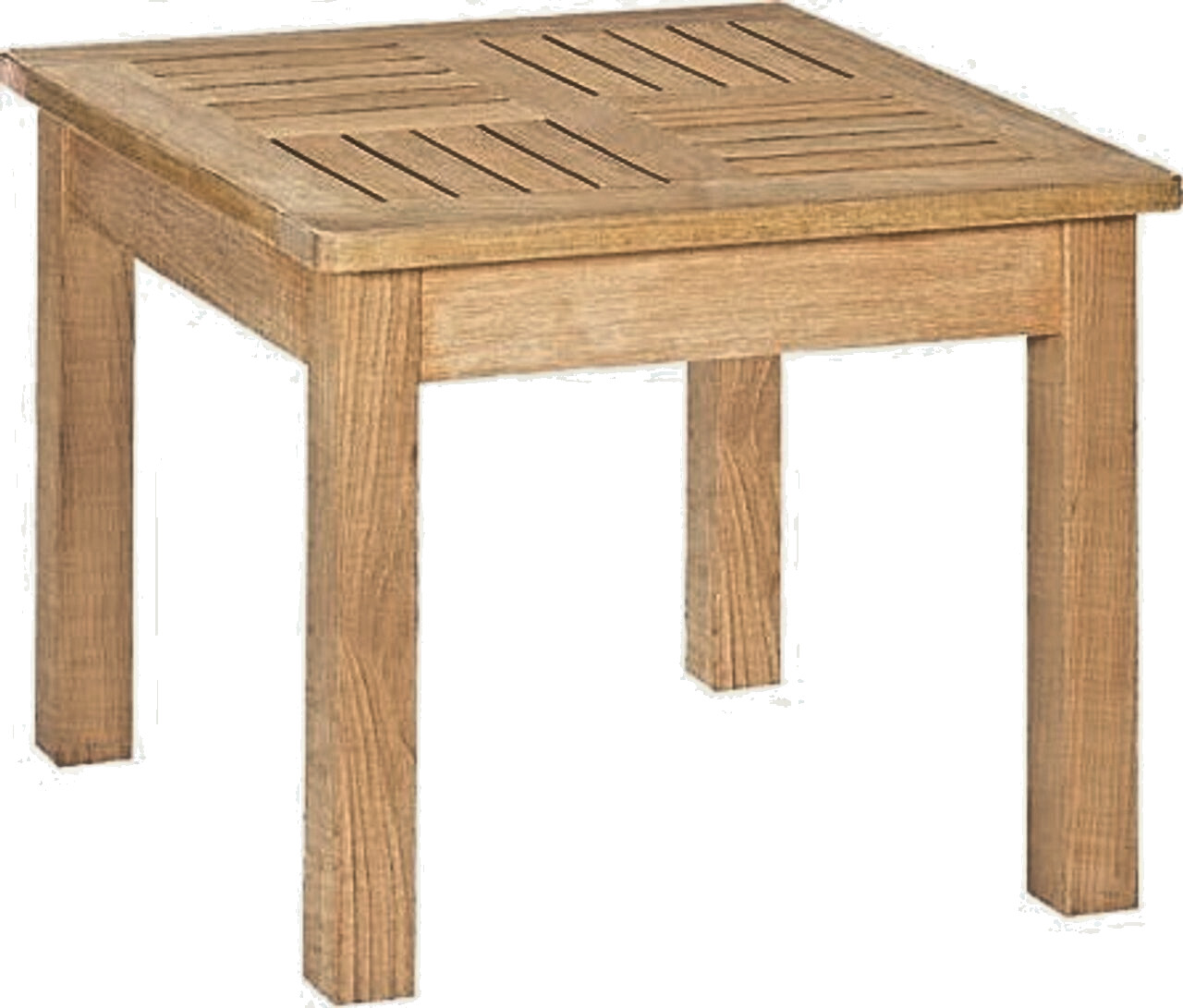 Patio End Table Designer Quality Premium Grade Teak Square 19.7" Outdoor Furnitu