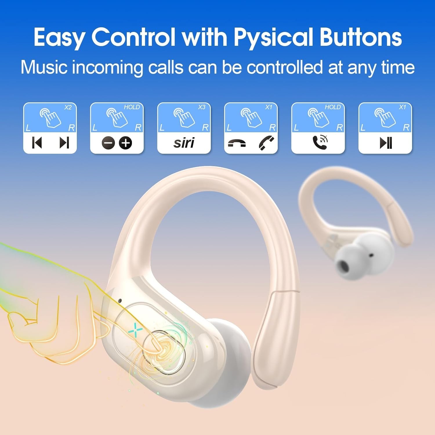 Wireless Earbuds 75hrs Bluetooth 5.4 Headphone Sport, 2026 Bluetooth Earbuds ...