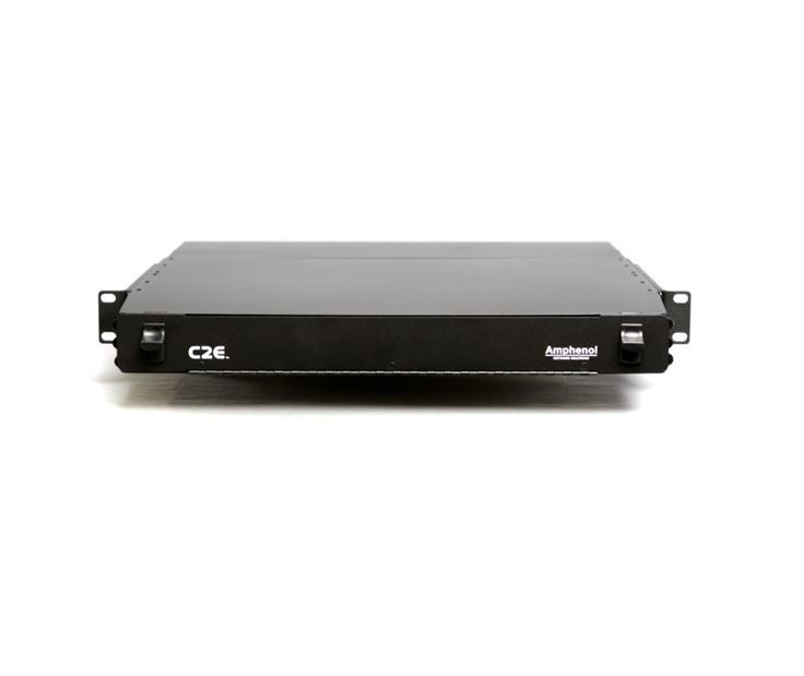 Amphenol Telect C2E-01U Fiber Distribution Chassis 1RU Base 12 modules patch