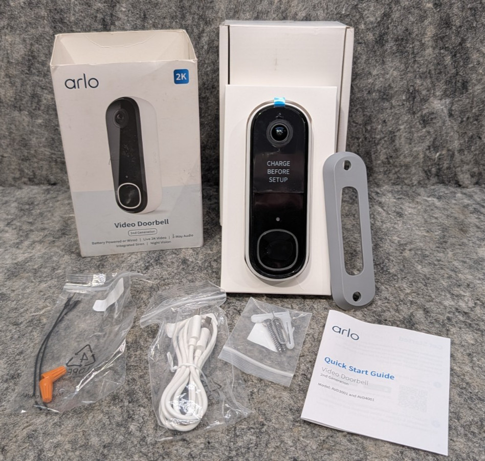 Arlo AVD4001-100NAS 2nd Generation 2K Video Doorbell Battery/Wired  🔥New🔥