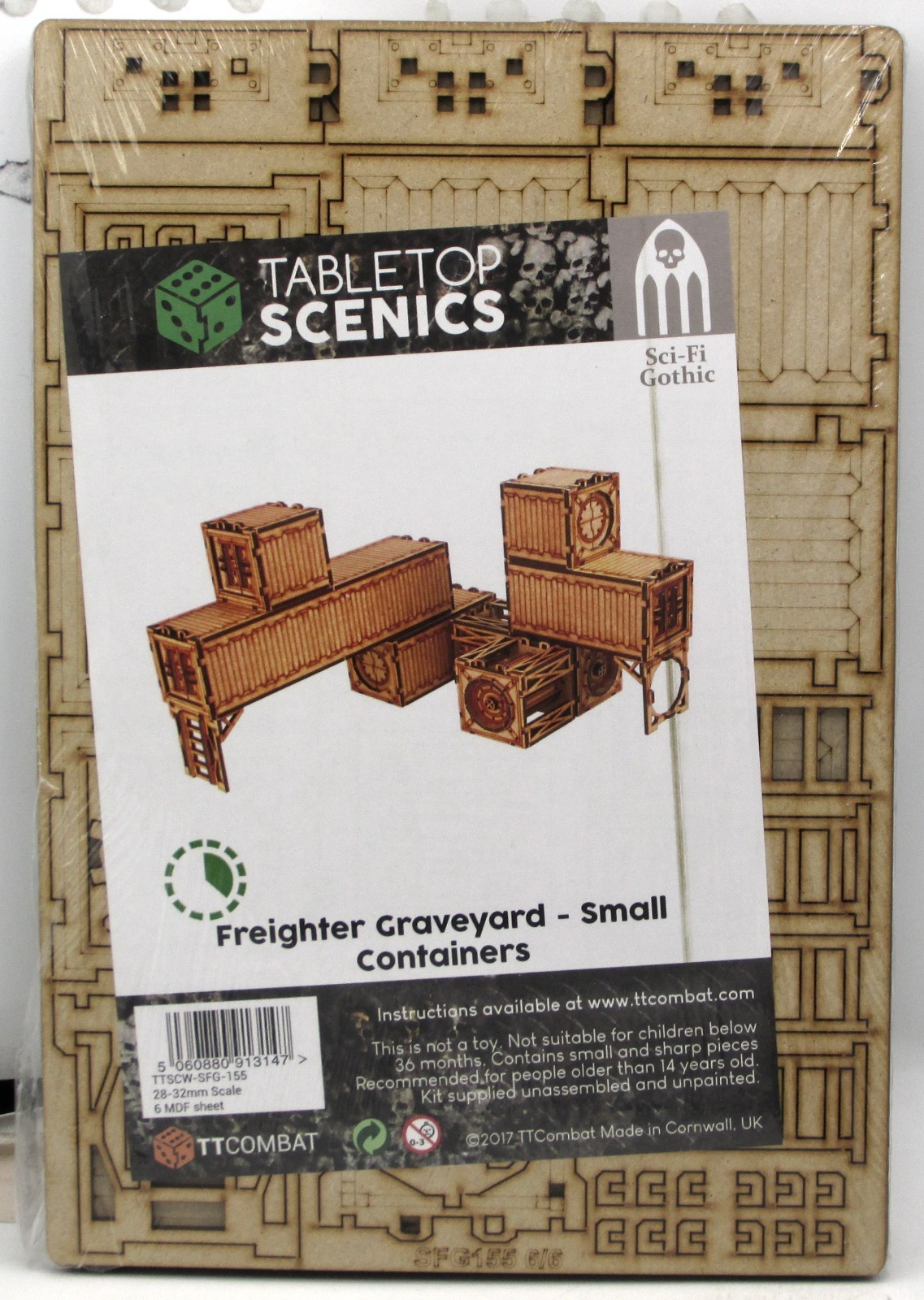 TTCombat TTSCW-SFG-155 Freighter Graveyard Small Containers (Sci-Fi Gothic) Kit