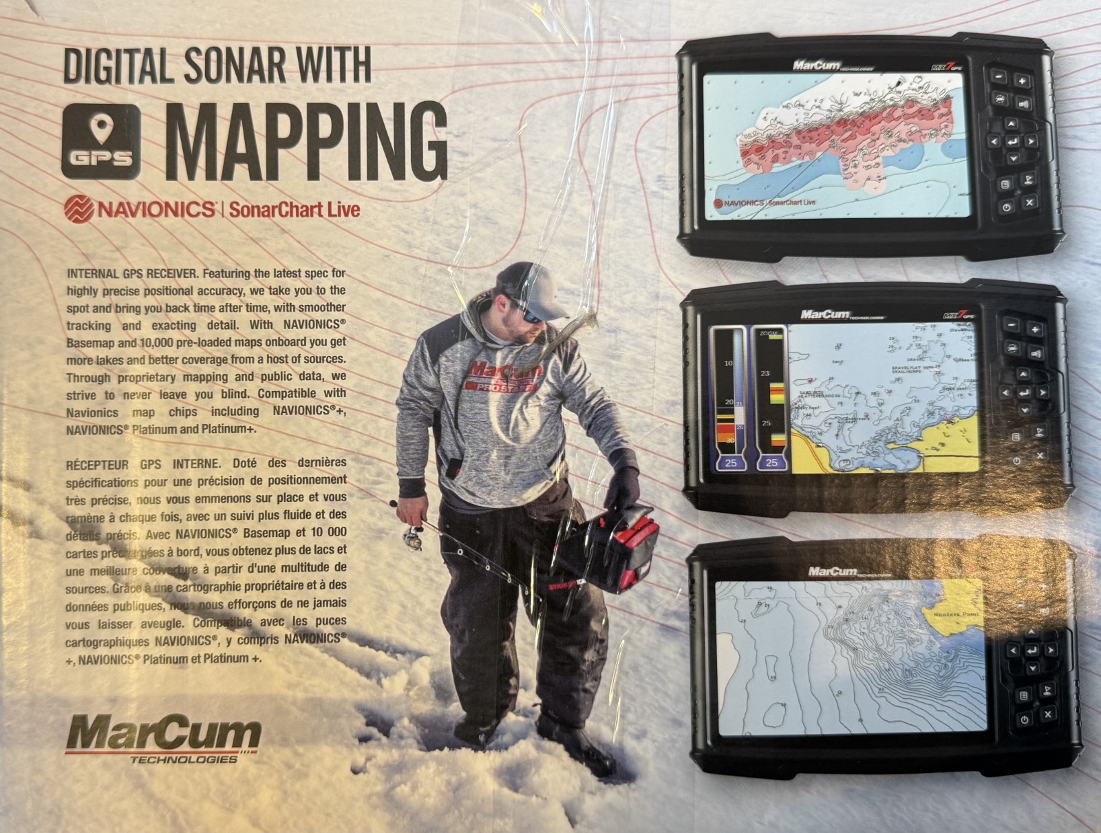 Marcum MX-7GPS 7" LCD Lithium GPS Sonar System