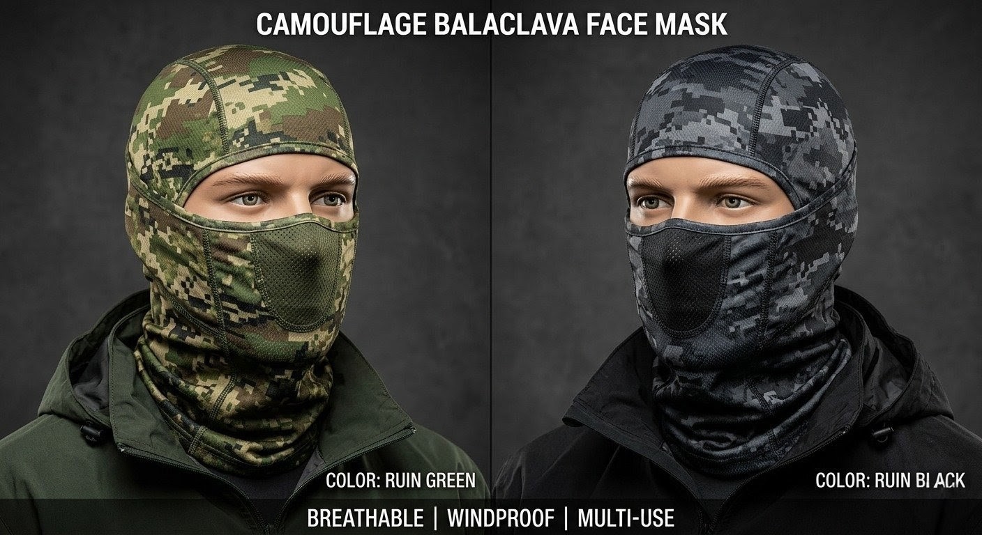 Camouflage Balaclava Face Mask Breathable Neck Gaiter Cycling Hunting