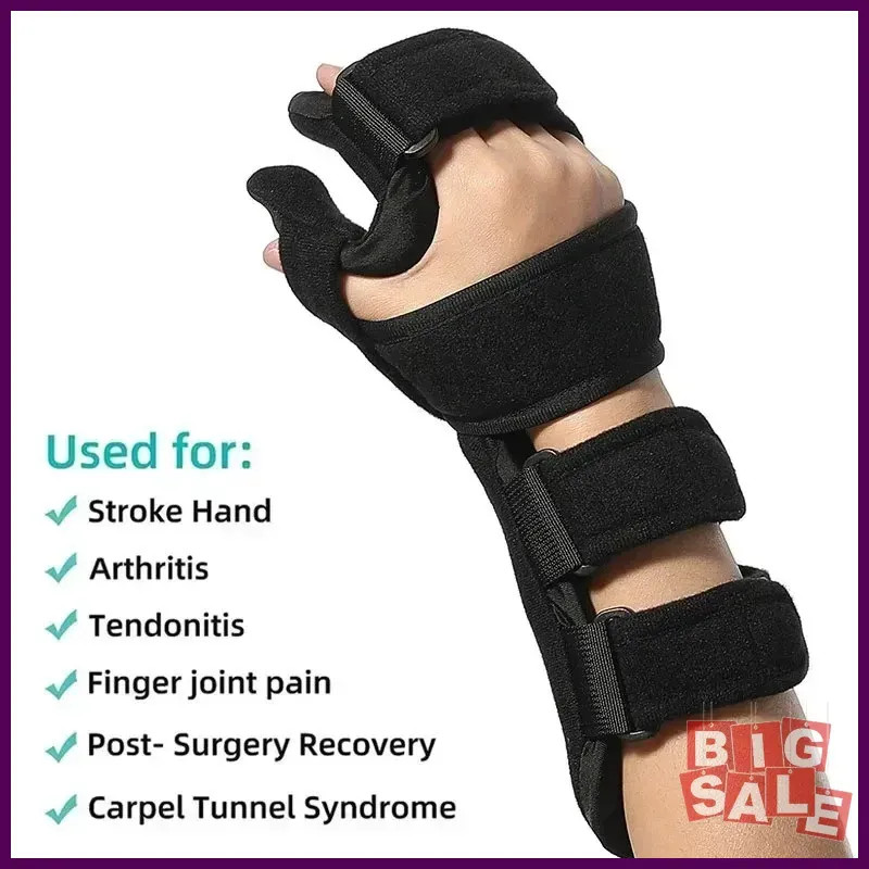 Adjustable Stroke Hand Brace Support Finger Night Hand Splint Support Orthopedic