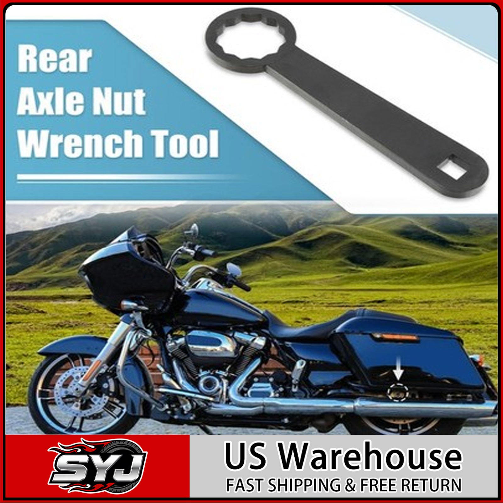 36 mm Rear Wheel Axle Nut Torque Wrench Hand Tools for Harley Touring HD-47925